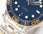 Seamaster Diver 300M SS/RG B50F Blue Ceramic Blue Dial on SS/RG Bracelet A8800 (Free Rubber Strap) - Image 5