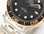 Seamaster Diver 300M SS/RG B50F Black Ceramic Black Dial on SS/RG Bracelet A8800 (Free Rubber Strap) - Image 5