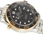 Seamaster Diver 300M SS/RG B50F Black Ceramic Black Dial on SS/RG Bracelet A8800 (Free Rubber Strap) - Image 4