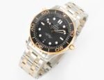 Seamaster Diver 300M SS/RG B50F Black Ceramic Black Dial on SS/RG Bracelet A8800 (Free Rubber Strap) - Image 3