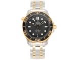 Seamaster Diver 300M SS/RG B50F Black Ceramic Black Dial on SS/RG Bracelet A8800 (Free Rubber Strap)