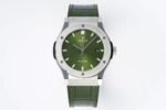 Classic Fusion 42mm RG JJZF 1:1 Best Edition Green Dial On Green Gummy Strap