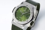 Classic Fusion 42mm Titanium JJZF 1:1 V2 Best Edition Green Dial On Green Gummy Strap - Image 3