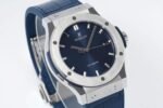 Classic Fusion 42mm Titanium JJZF 1:1 V2 Best Edition Blue Dial On Blue Gummy Strap - Image 2