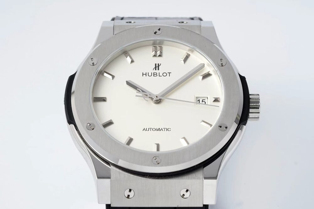 Classic Fusion 42mm Titanium JJZF 1:1 V2 Best Edition White Dial On Black Gummy Strap - Image 4