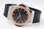 Classic Fusion 42mm RG JJZF 1:1 Best Edition Gray Dial On Black Gummy Strap - Image 5