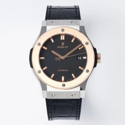 Classic Fusion 42mm RG JJZF 1:1 Best Edition Gray Dial On Black Gummy Strap