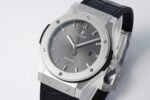 Classic Fusion 42mm Titanium JJZF 1:1 V2 Best Edition Gray Dial On Black Gummy Strap - Image 3