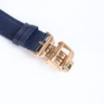Master Ultra Thin Small Second SS ZF 1:1 Best Edition Golden Dial on Blue Leather Strap A896 - Image 9