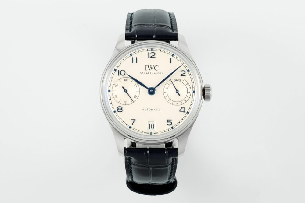 PORTUGUESE REAL PR IW500705 AZF 1:1 BEST EDITION ON BLACK LEATHER STRAP A52010
