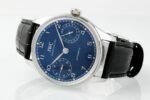 Portuguese Real PR IW501704 SS APSF 1:1 Best Edition Blue Dial On Black Leather Strap A52010 - Image 5