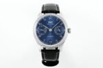 Portuguese Real PR IW501704 SS APSF 1:1 Best Edition Blue Dial On Black Leather Strap A52010