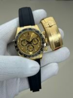 Daytona 126518 Gain Weight VSF 1:1 Best Edition Gold Dial Black Subdial Stick Marker on Oysterflex Strap DD4131 - Image 4