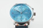Portuguese Chrono IW371626 ZF 1:1 Best Edition Light Blue Dial on Blue Leather Strap A69355 - Image 3