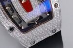 RM07 Full Paved Diamonds SS ZF Best Edition Red Diamond Skeleton Dial On Black Rubber Strap Asian CRMA2 Clone - Image 5