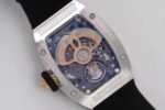 RM07 Full Paved Diamonds SS ZF Best Edition Black Diamond Skeleton Dial On Black Rubber Strap Asian CRMA2 Clone - Image 8