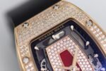 RM07 Full Paved Diamond RG ZF Best Edition Red Diamond Skeleton Dial On Black Rubber Strap Asian CRMA2 Clone - Image 4