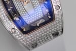 RM07 Full Paved Diamond SS ZF Best Edition White Diamond Skeleton Dial On White Rubber Strap Asian CRMA2 Clone - Image 5
