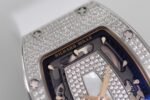 RM07 Full Paved Diamond SS ZF Best Edition White Diamond Skeleton Dial On White Rubber Strap Asian CRMA2 Clone - Image 4