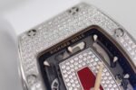 RM07 Full Paved Diamond SS ZF Best Edition Red Diamond Skeleton Dial On White Rubber Strap Asian CRMA2 Clone - Image 4