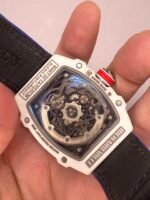 RM67-02 Black Inner Bezel Real White Ceramic 1:1 Best Edition Skeleton Dial On Blue Nylon strap CRMA7 Clone - Image 5