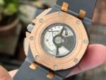 Royal Oak Offshore 44mm Black Ceramic TKF 1:1 Best Edition Gray Dial RG Bezel on Black Rubber Strap A3126 - Image 11