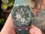 Royal Oak Offshore 44mm Green Ceramic TKF Best Edition Green Dial on Green Rubber Strap A3126 - Image 2