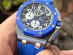 Royal Oak Offshore 44mm Black Ceramic TKF 1:1 Best Edition Blue Dial on Blue Rubber Strap A3126 - Image 5