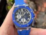 Royal Oak Offshore 44mm Black Ceramic TKF 1:1 Best Edition Blue Dial on Blue Rubber Strap A3126 - Image 2