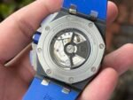 Royal Oak Offshore 44mm Black Ceramic TKF 1:1 Best Edition Blue Dial on Blue Rubber Strap A3126 - Image 9
