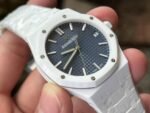 Royal Oak 15500 White Ceramic APSF 1:1 Best Edition Blue Starry Dial On White Ceramic Bracelet SA4302 Super Clone - Image 6