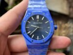Royal Oak 15500 Blue Ceramic APSF 1:1 Best Edition Blue Starry Dial On Blue Ceramic Bracelet SA4302 Super Clone
