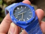 Royal Oak 15500 Blue Ceramic APSF 1:1 Best Edition Blue Starry Dial On Blue Ceramic Bracelet SA4302 Super Clone - Image 6