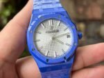 Royal Oak 15500 Blue Ceramic APSF 1:1 Best Edition Silver Dial On Blue Ceramic Bracelet SA4302 Super Clone - Image 2