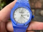 Royal Oak 15500 Blue Ceramic APSF 1:1 Best Edition Silver Dial On Blue Ceramic Bracelet SA4302 Super Clone - Image 3