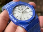 Royal Oak 15500 Blue Ceramic APSF 1:1 Best Edition Silver Dial On Blue Ceramic Bracelet SA4302 Super Clone - Image 5