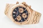 Royal Oak Chrono 26240OR RG APSF 1:1 Best Edition Blue Dial RG Subdial On RG Bracelet SA4401 Super Clone - Image 4