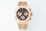 Royal Oak Chrono 26240OR RG APSF 1:1 Best Edition Blue Dial RG Subdial On RG Bracelet SA4401 Super Clone