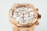 Royal Oak Chrono 26240OR RG APSF 1:1 Best Edition Silver Dial on RG Bracelet SA4401 Super Clone - Image 4