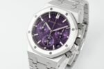 Royal Oak Chrono 26240 SS APSF 1:1 Best Edition Purple Dial on SS Bracelet SA4401 Super Clone - Image 3