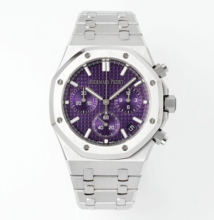 Royal Oak Chrono 26240 SS APSF 1:1 Best Edition Purple Dial on SS Bracelet SA4401 Super Clone