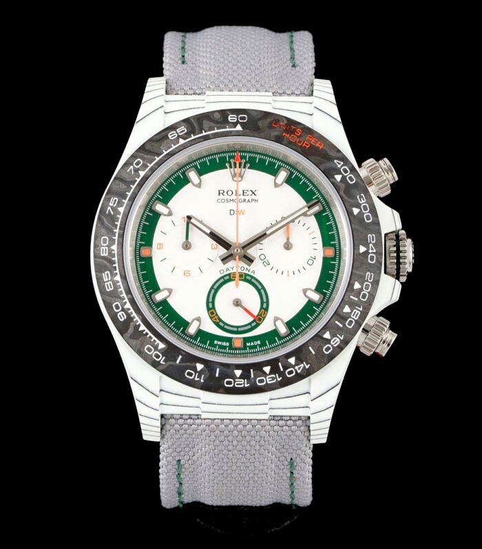 Daytona DIW White Carbon DIWF Best Edition White Dial On Gray Nylon Strap A4801