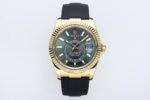 Sky-Dweller 336238 Gain Weight YG ZF 1:1 Best Edition Mint Green Dial on Oysterflex Rubber Strap Asian 2824