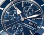 SuperOcean 42mm AB2010 SS OMF 1:1 Best Edition Blue Dial Blue Ceramic Bezel on Blue Rubber strap A2824 - Image 5
