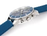 SuperOcean 42mm AB2010 SS OMF 1:1 Best Edition Blue Dial Blue Ceramic Bezel on Blue Rubber strap A2824 - Image 6
