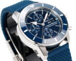SuperOcean 42mm AB2010 SS OMF 1:1 Best Edition Blue Dial Blue Ceramic Bezel on Blue Rubber strap A2824 - Image 3