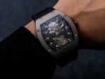 RM001 Satin-polished steel Real PR YSF Skeleton Dial on black Rubber Strap Asian Tourbillon - Image 5