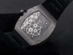 RM001 Satin-polished steel Real PR YSF Skeleton Dial on black Rubber Strap Asian Tourbillon - Image 8