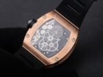 RM001 Real PR RG YSF Skeleton Dial on black Rubber Strap Asian Tourbillon - Image 8
