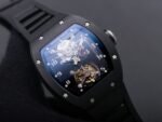 RM001 Real PR DLC YSF Skeleton Dial on black Rubber Strap Asian Tourbillon - Image 4